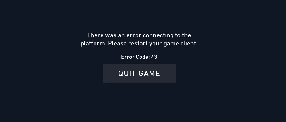 Valorant Error Code 43