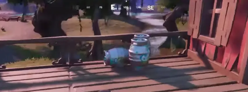 Apply Shields or Healing Items at Shanty Town or The Orchard Locations