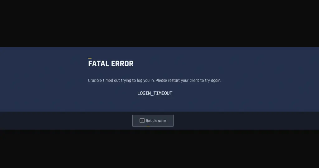 Crucible Fatal Error
