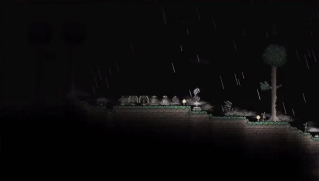 Graveyard Biome in Terraria Journey's End