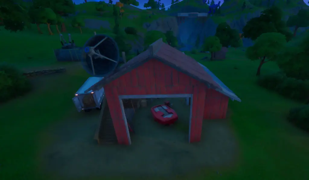 Emote as Tony Stark in the Stark Workshop Location in Fortnite