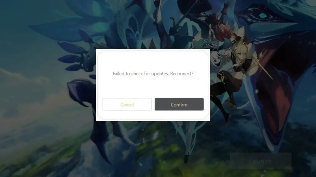 How to fix Failed to check for updates Error in Genshin Impact