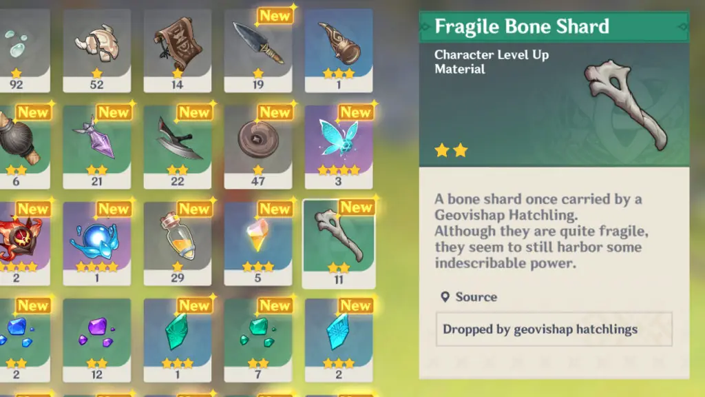 Where to get Fragile Bone Shards in Genshin Impact