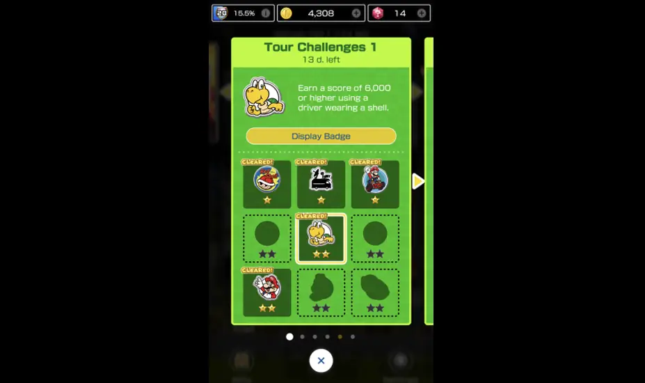 Drivers Wearing Shells in Mario Kart Tour