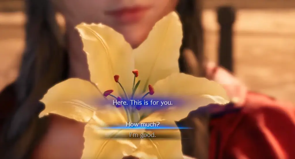Flower Peddler in Final Fantasy 7 Remake