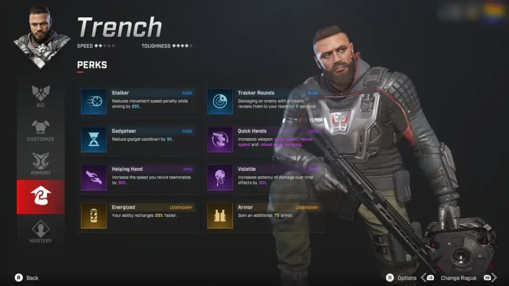 Rogue Company Trench Perks
