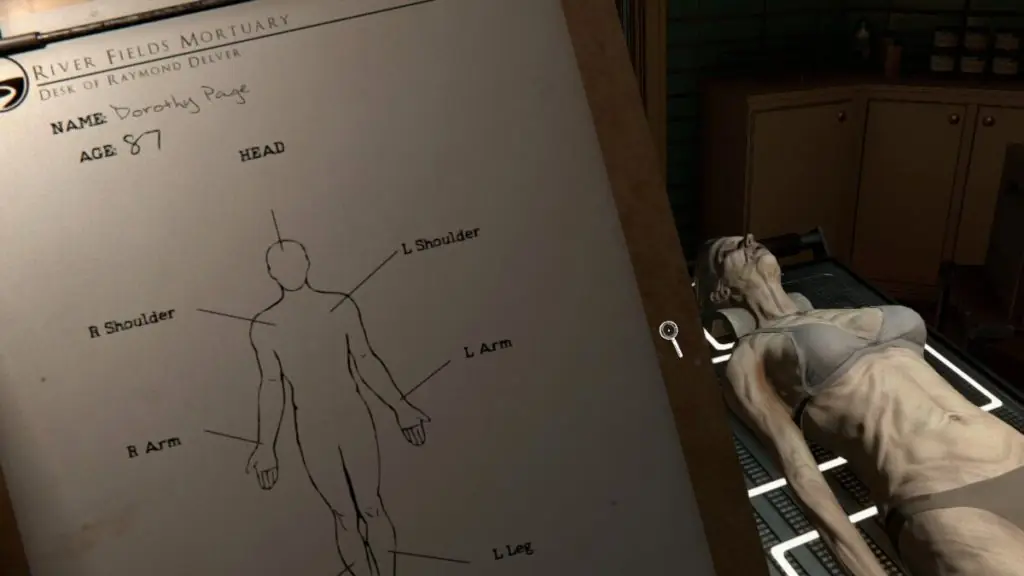 The Mortuary Assistant Marks Checklist
