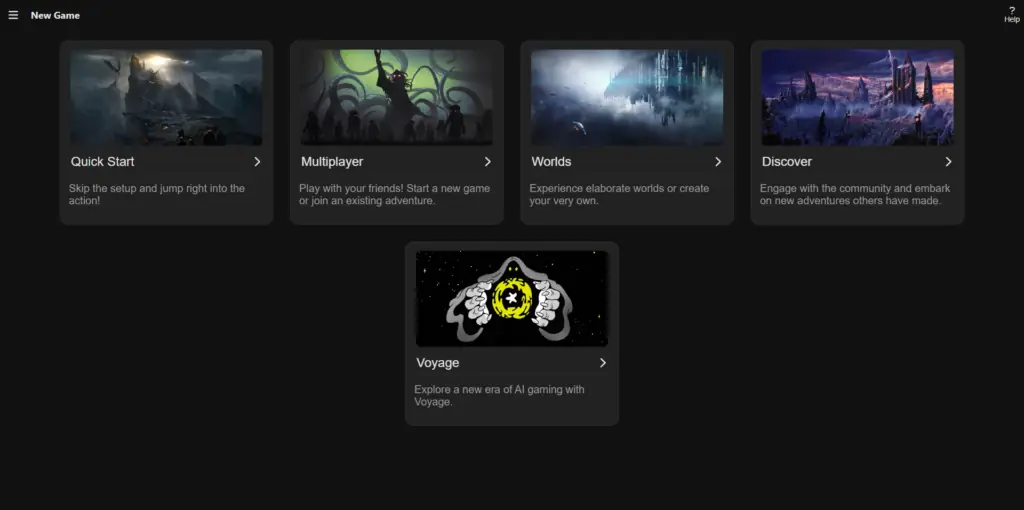 multiplayer menu in ai dungeon