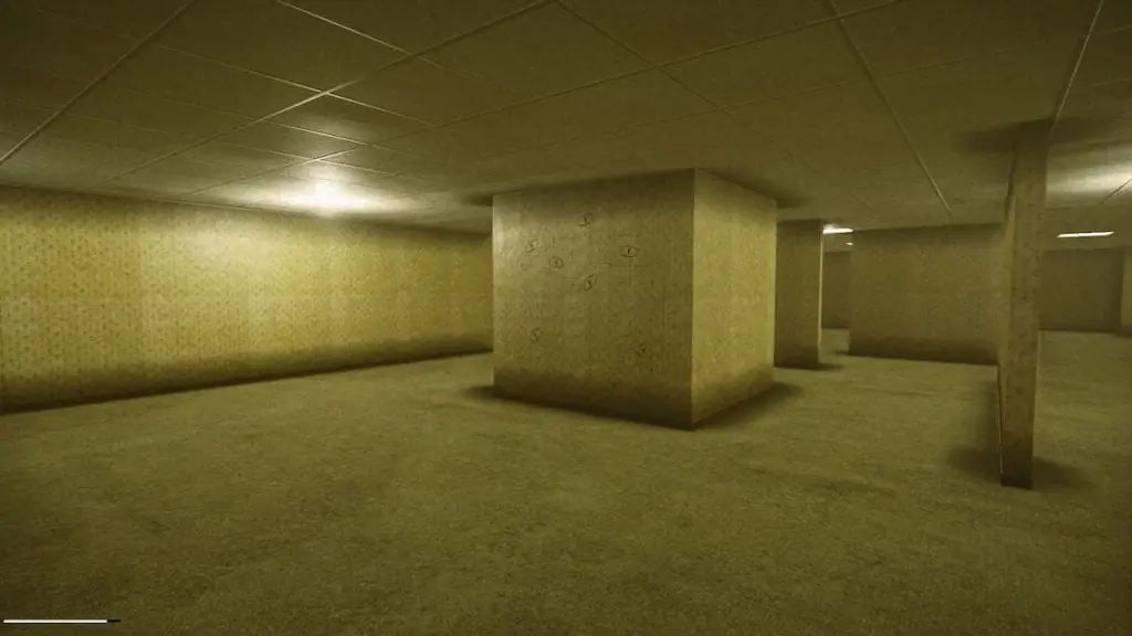 starting area inside the backrooms