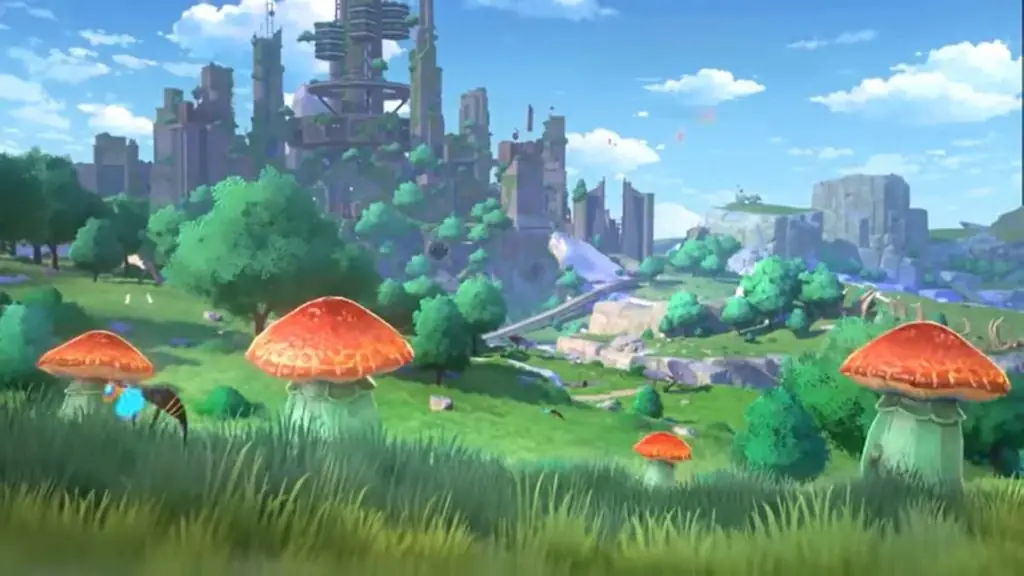 Giant Mushroom Landscape in Tower of Fantasy