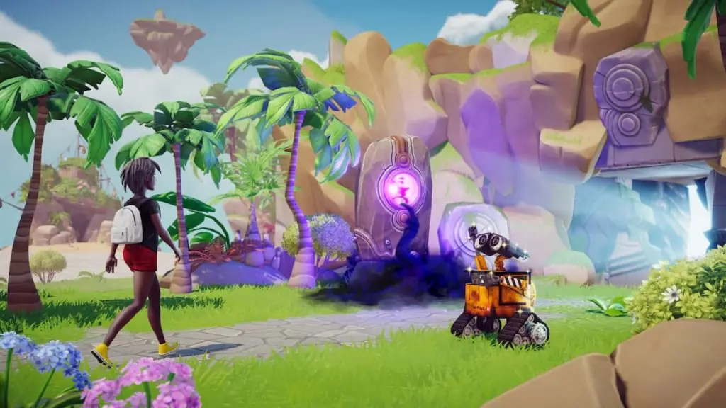 Game character wondering about on a typical day in Disney Dreamlight Valley