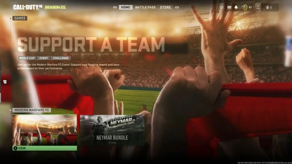 Support a Team page