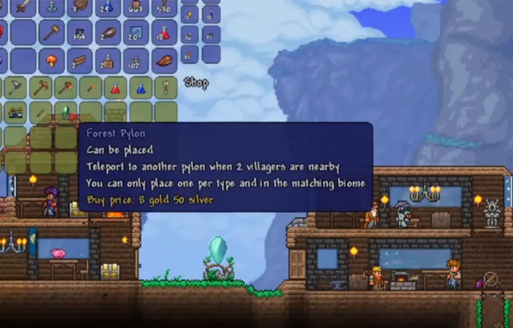 How to get and use Pylons in Terraria