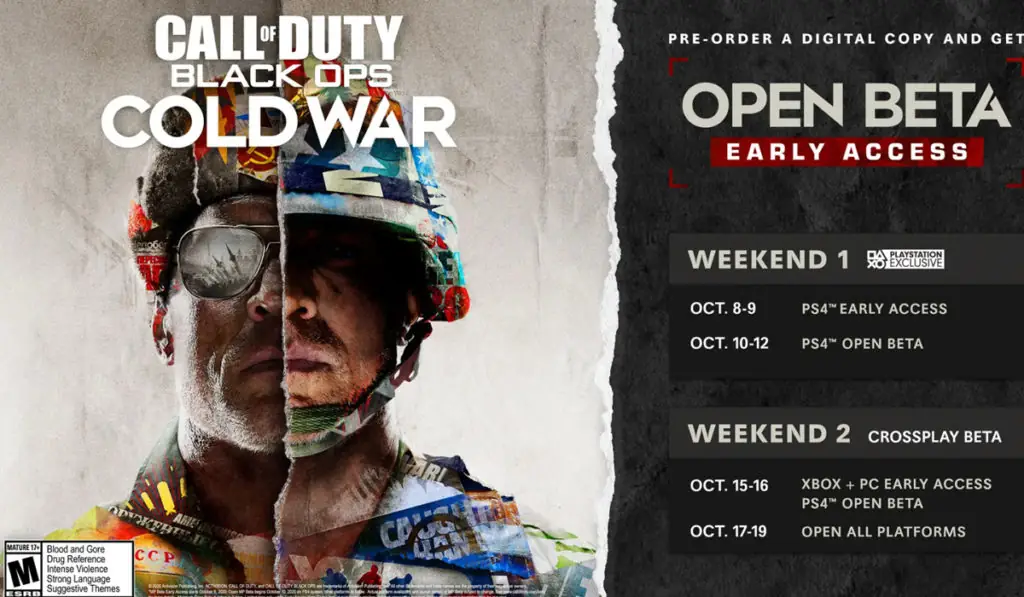 Call of Duty Black Ops Cold War open beta dates and schedule