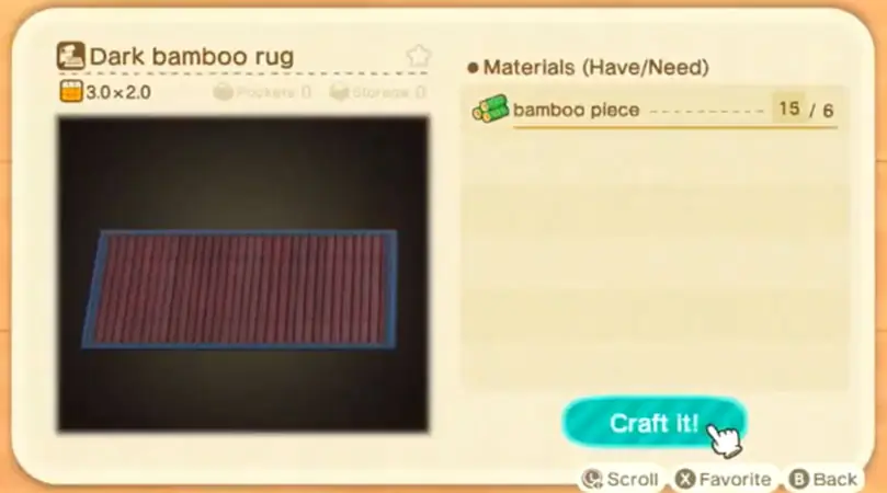 Bamboo Recipes In Animal Crossing New Horizons