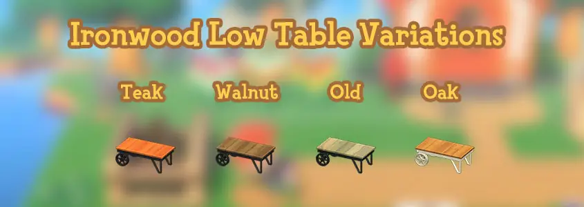 Ironwood Furniture Recipes In Animal Crossing New Horizons