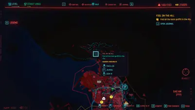 Все локации граффити на картах Таро в Cyberpunk 2077