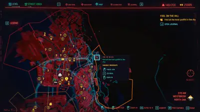 Все локации граффити на картах Таро в Cyberpunk 2077