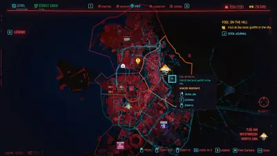 Все локации граффити на картах Таро в Cyberpunk 2077