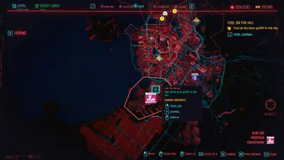 Все локации граффити на картах Таро в Cyberpunk 2077