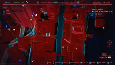 Все локации граффити на картах Таро в Cyberpunk 2077