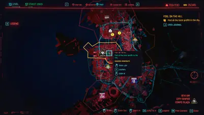 Все локации граффити на картах Таро в Cyberpunk 2077