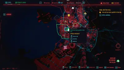 Все локации граффити на картах Таро в Cyberpunk 2077