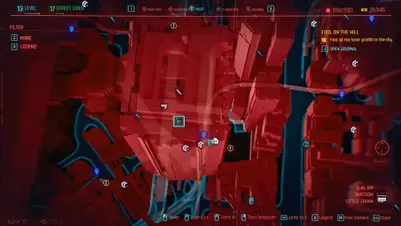 Все локации граффити на картах Таро в Cyberpunk 2077