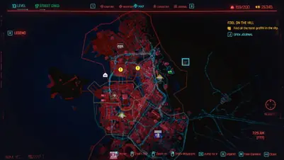 Все локации граффити на картах Таро в Cyberpunk 2077