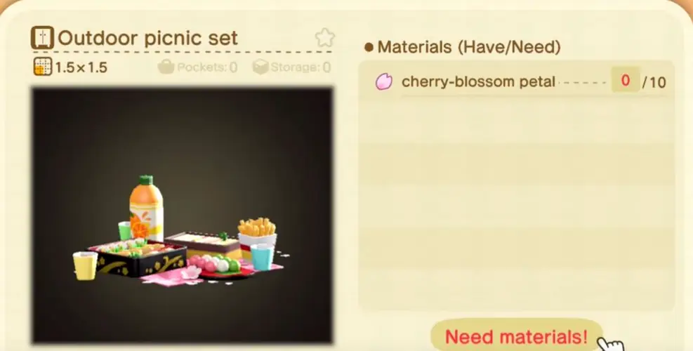 Animal Crossing New Horizons Cherry Blossom Recipes