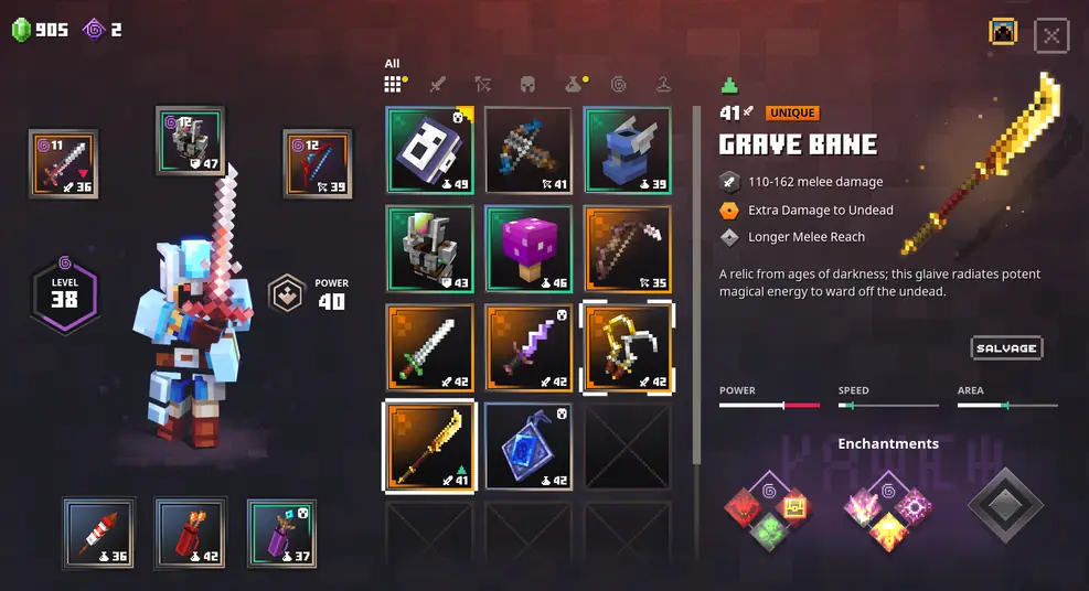 Best Weapons In Minecraft Dungeons Range And Melee