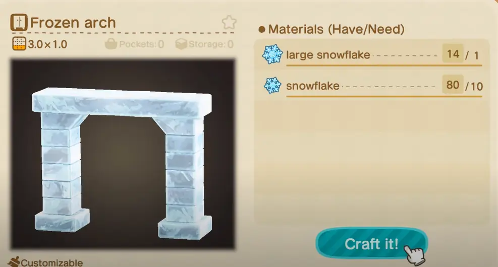 Animal Crossing New Horizons Frozen Arch Animal Crossing New Horizons Perfect Snowman Diy Recipes Guide