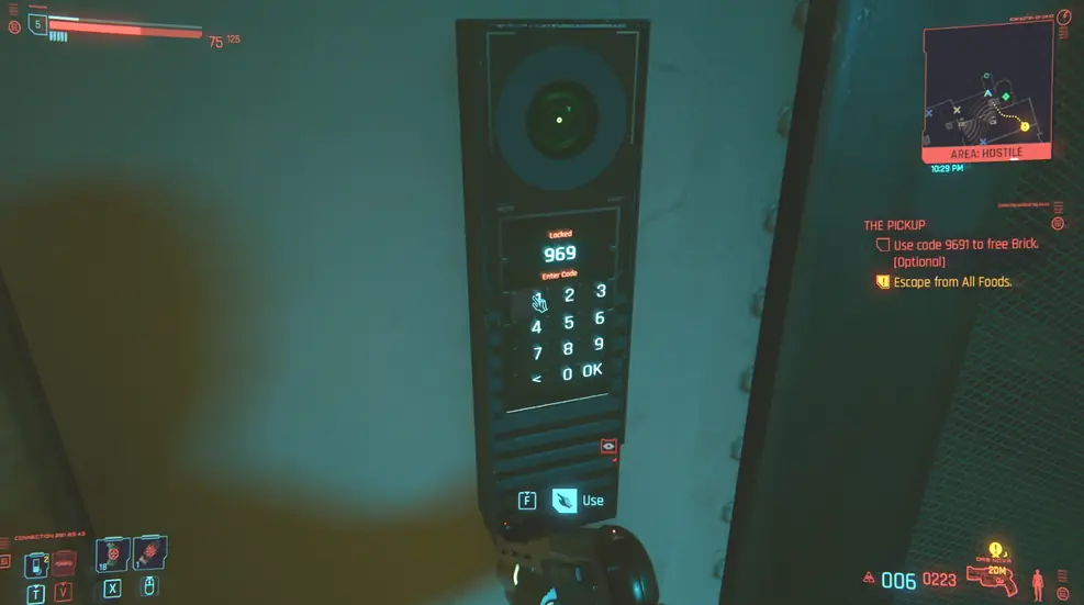 how to free brick in the pickup in cyberpunk 2077 gamer journalist